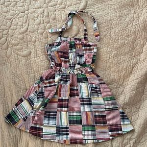 Kelly’s Kids halter madras dress